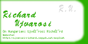 richard ujvarosi business card